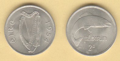 Details about   Ireland Republic 1980-5 Pence Copper-Nickel Coin Irish Harp Bull 